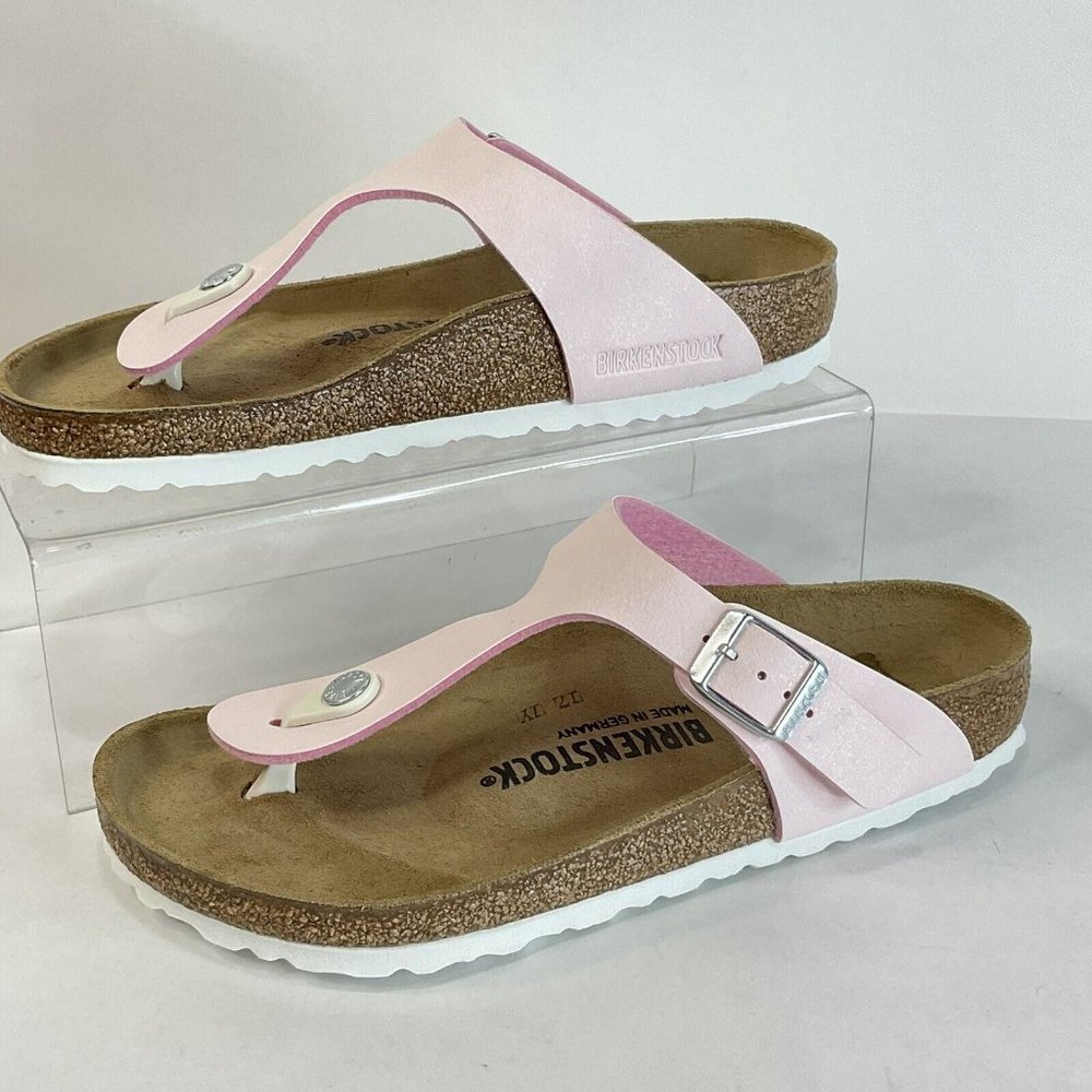 Birkenstock Shoes Womens Sz 39 US 8 Gizeh Sandal Pink Birko-Flor Thong New - Picture 8 of 10